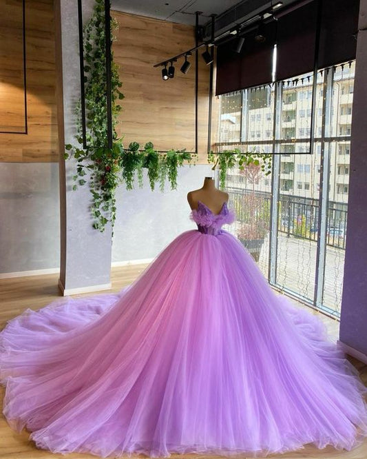 Romantic Ball Gwon , Chic Tulle Prom Dress C1527