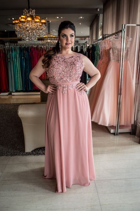 Plius Size Chiffon Long Prom Dresses, Evening Dresses, Mother of the Bride Dresses C757