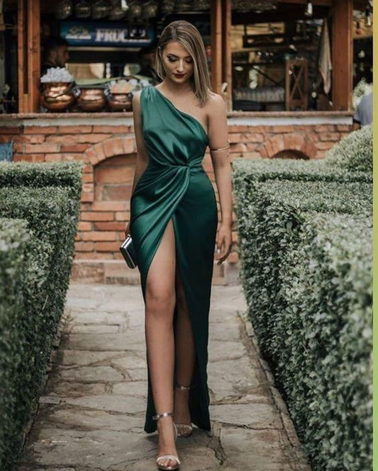 long prom dresses, green evening dresses  C1554
