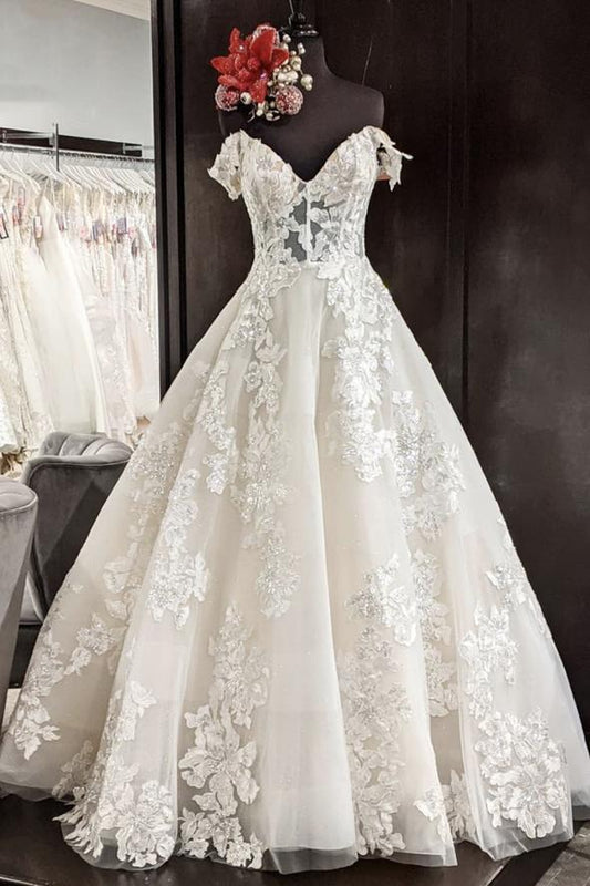 A line lace long ball gown dress formal dress C1344