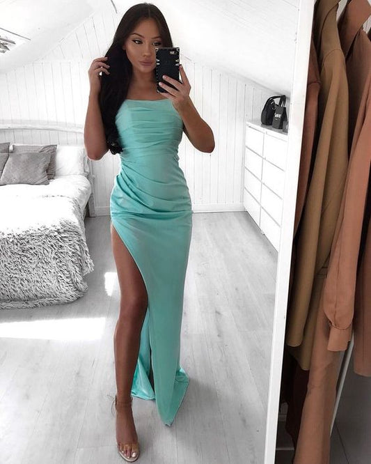 Sexy High Slits Long Prom Dress Arabic Dubai Women Gowns C1164