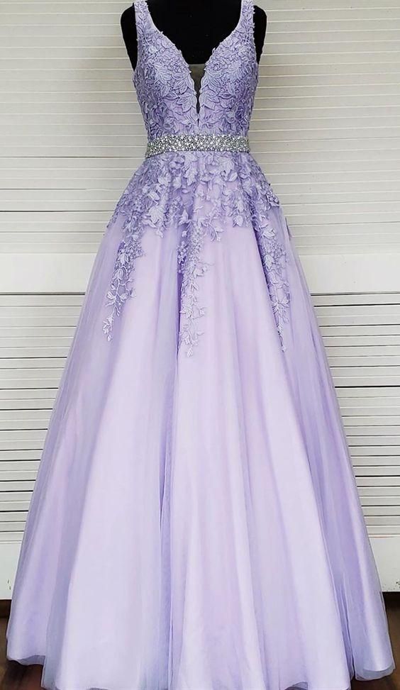 modest lace long prom dresses, ball gown graduation party dresses, pretty lace prom dresses with beading C387