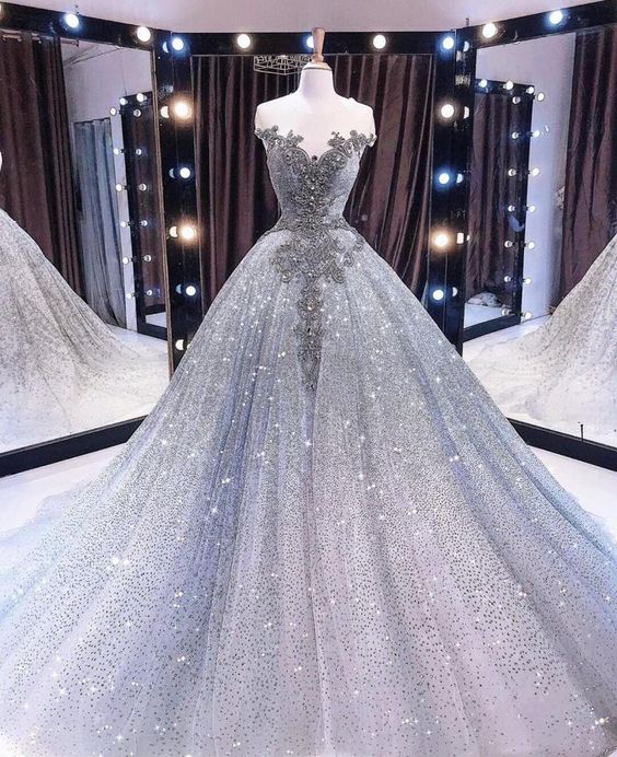 wedding dress tulle long prom dress   C1234