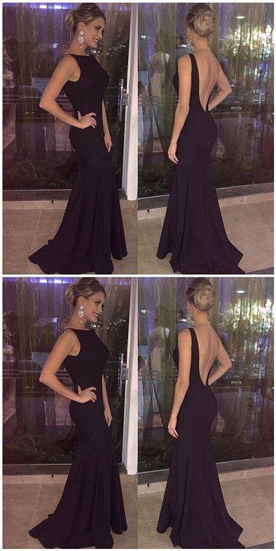 Black Elegant Evening Gowns, Charming Mermaid Formal Dress, Prom Dress C1546