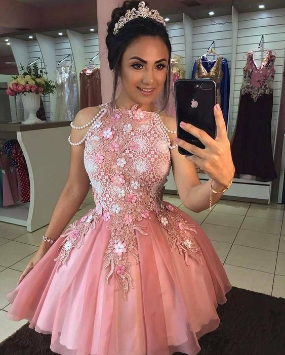 A-Line Short Homecoming Dress short party dress C645