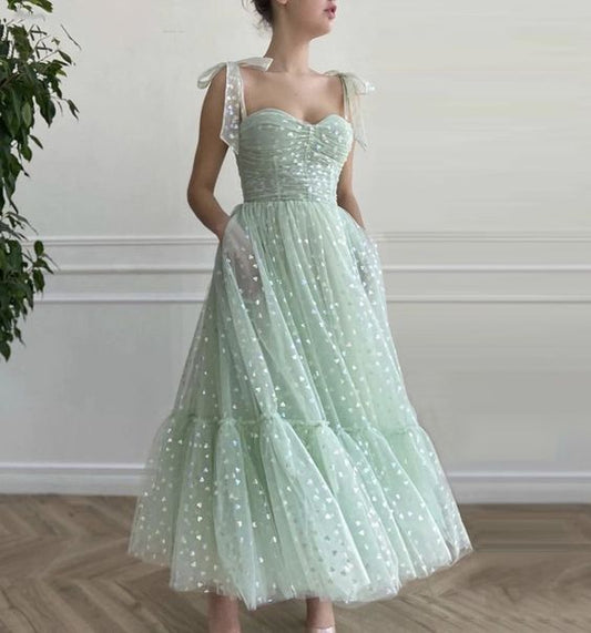 Cute tulle short A line prom dress homecoming dress C1149