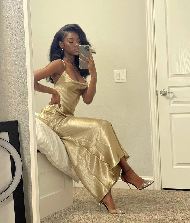 Simple Square Neck Long Prom Dress Party Dress C772