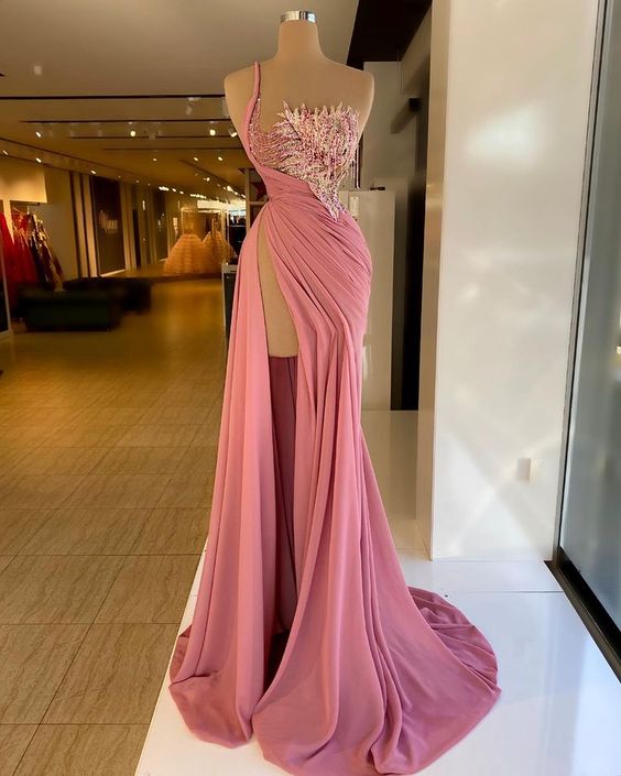 mermaid long evening dress, chic prom dress C1229