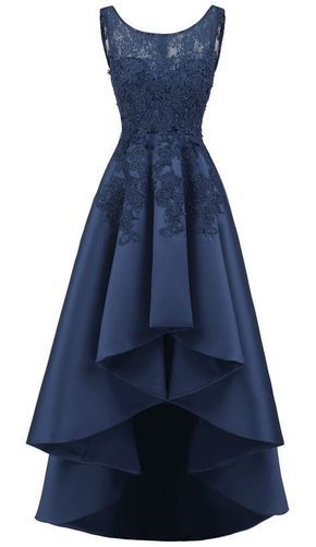 Elegant Appliques Navy Blue Homecoming Dress C587