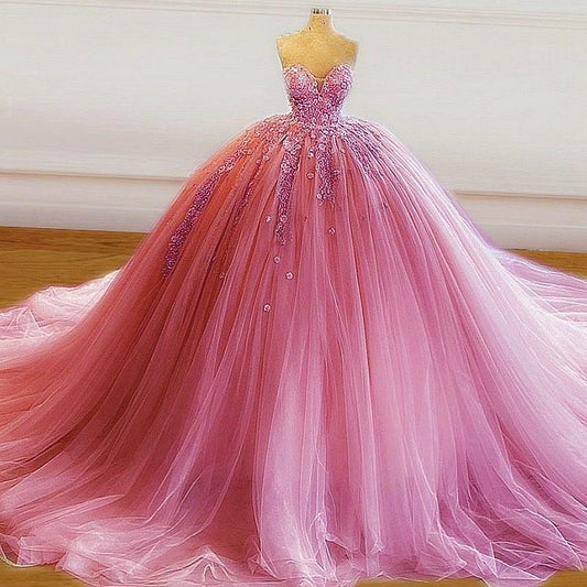 Sexy Pink Prom Dress,Ball Gown Sweet 16 Dresses,Party Gowns C1650