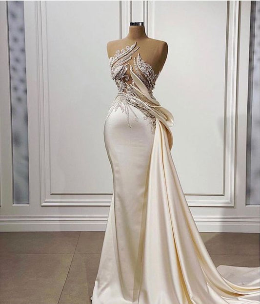 long Evening Dresses Modest Elegant Sexy Formal Evening Gown  C1397